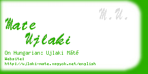 mate ujlaki business card